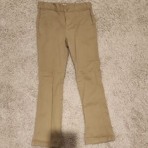 Tan Straight-Leg Pants